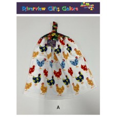 Crochet Top Hand Towel / Tea Towel - Chooks Crochet Top Hand Towel / Tea Towel - Chooks